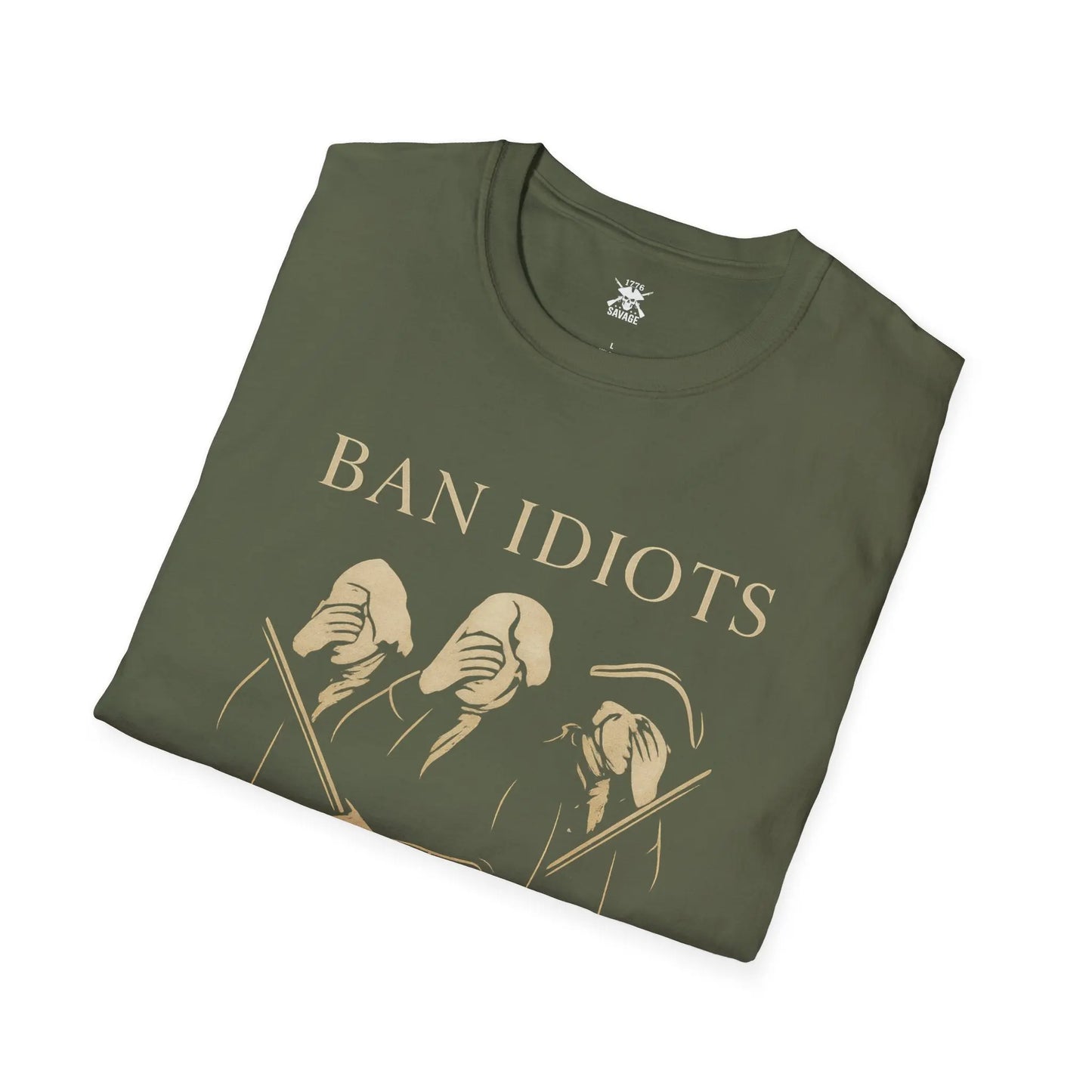 Ban Idiots Not Guns Graphic Unisex T-Shirt | Casual Streetwear Printify