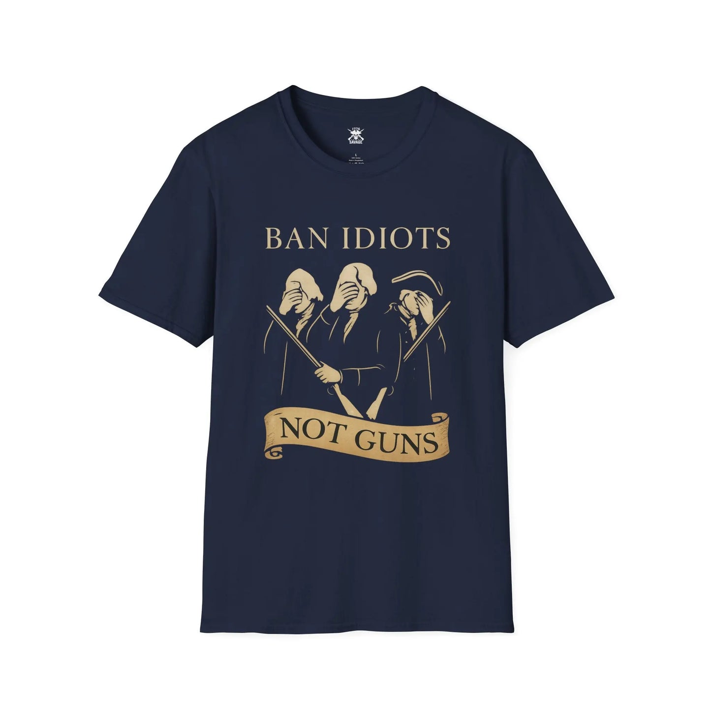 Ban Idiots Not Guns Graphic Unisex T-Shirt | Casual Streetwear Printify