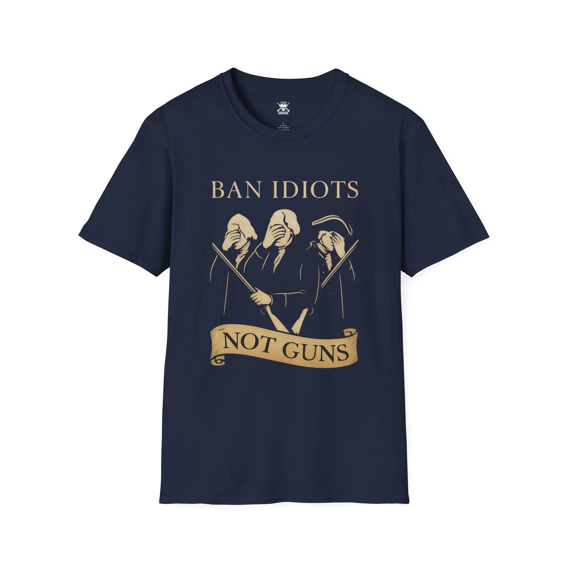 Ban Idiots Not Guns Graphic Unisex T-Shirt | Casual Streetwear Printify