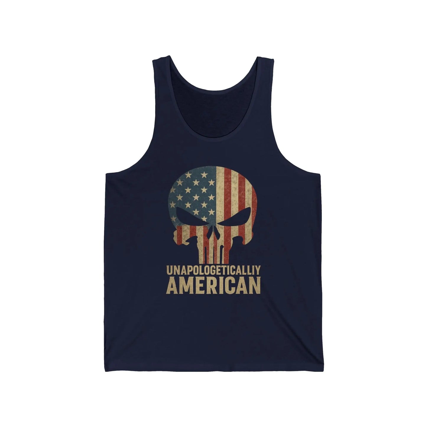 Unapologetically American Men’s Jersey Tank Top - 1776 Savage American Apparel