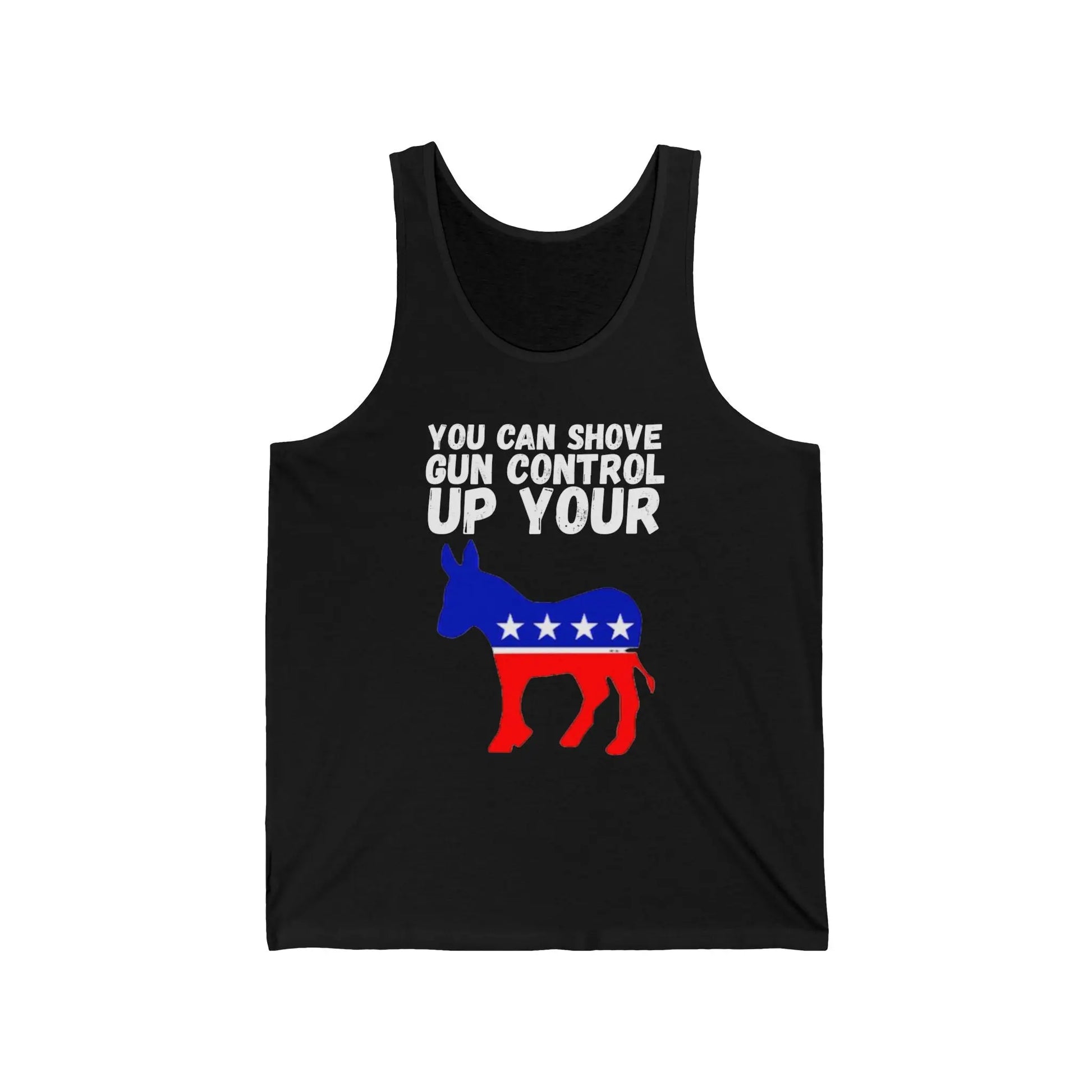 Shove Gun Control Men’s Jersey Tank Top - 1776 Savage American Apparel