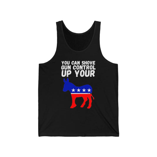 Shove Gun Control Men’s Jersey Tank Top - 1776 Savage American Apparel