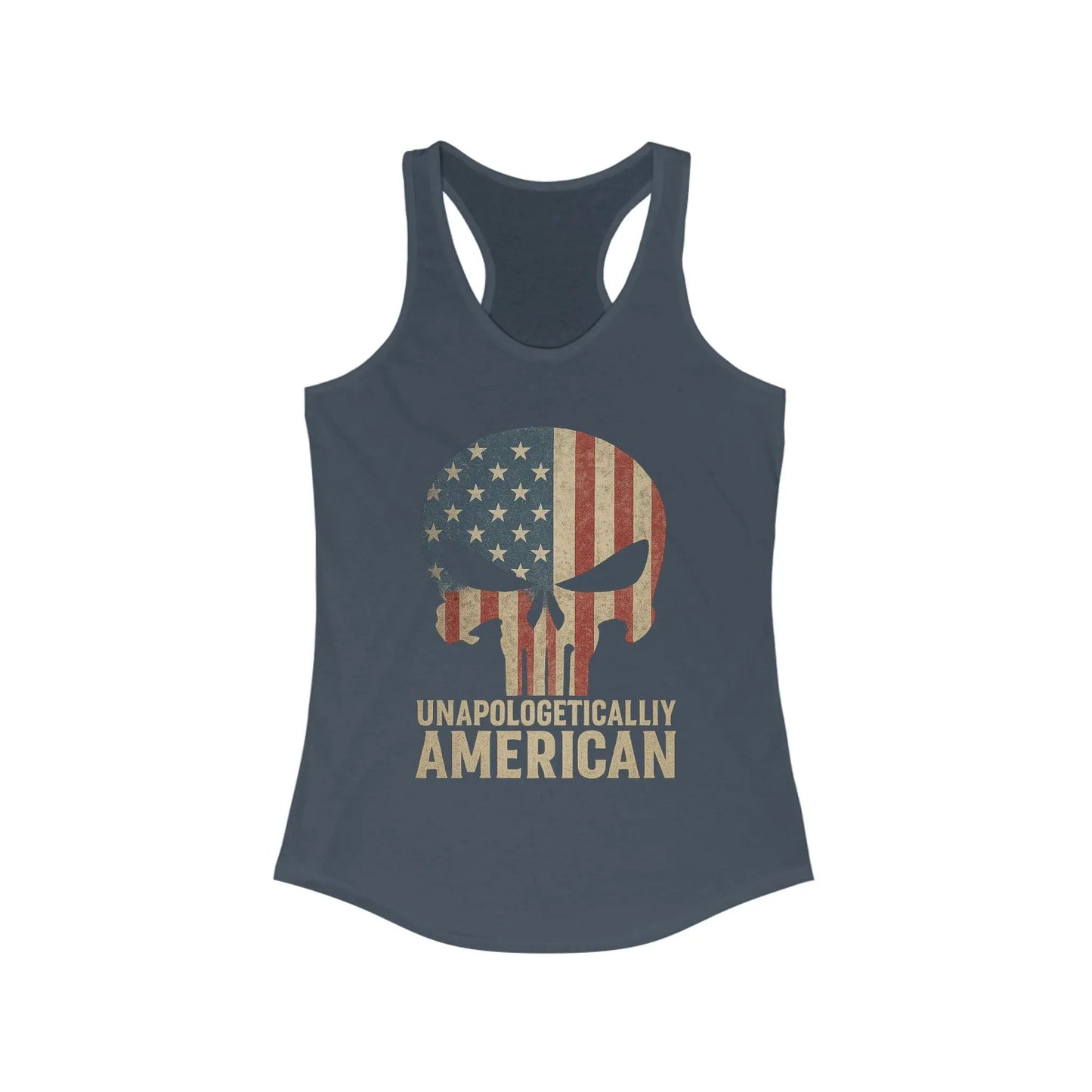 Unapologetically American Women's Racerback Tank Top - 1776 Savage American Apparel