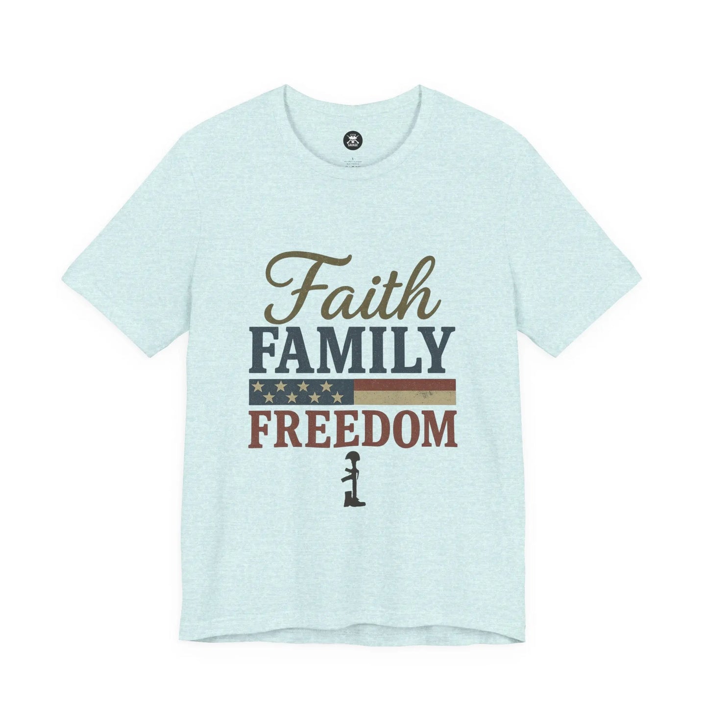 Faith Family Freedom Graphic Unisex T-Shirt | Casual Streetwear Printify