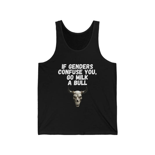 Gender Confusion Men’s Jersey Tank Top - 1776 Savage American Apparel