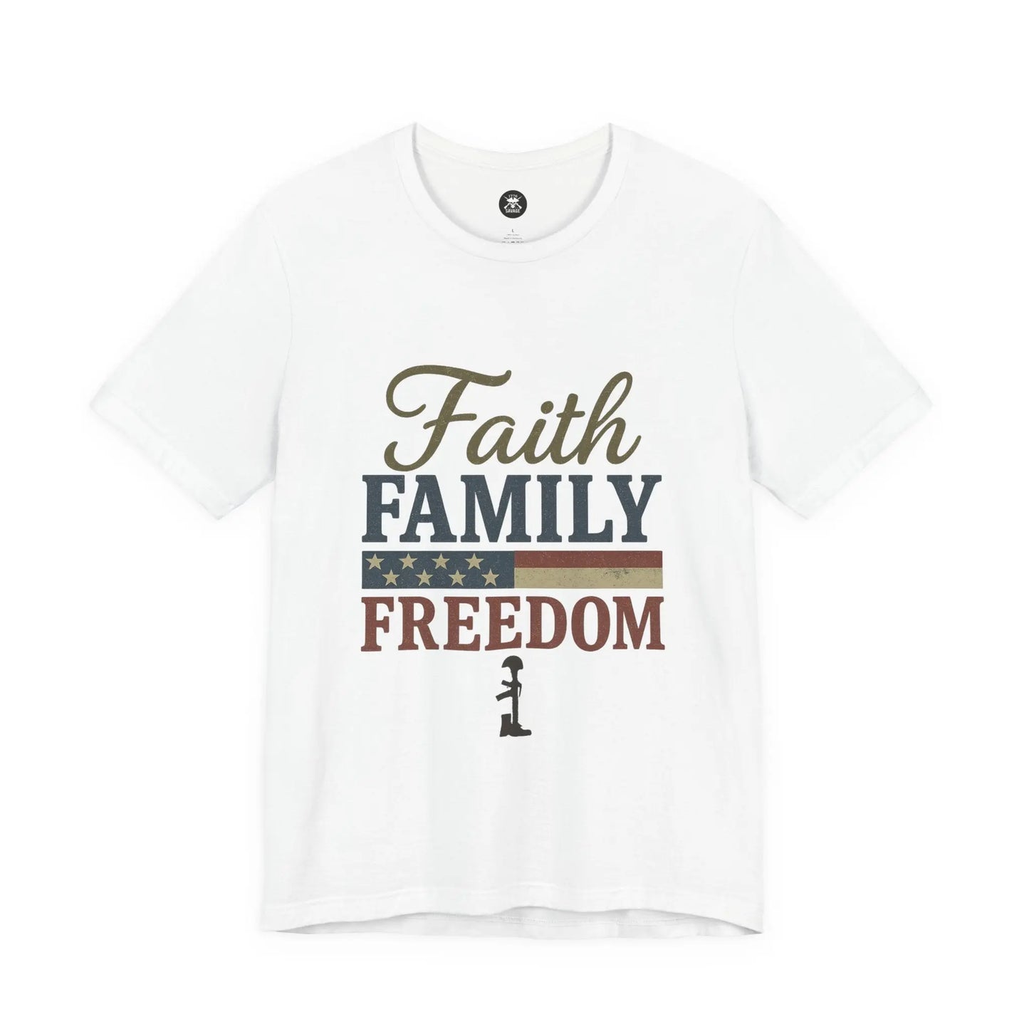 Faith Family Freedom Graphic Unisex T-Shirt | Casual Streetwear Printify