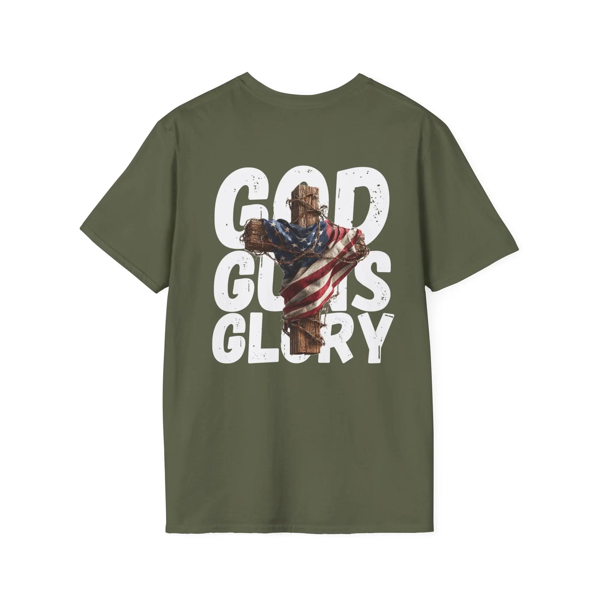 God Guns Glory Unisex T-Shirt | Casual Streetwear Printify