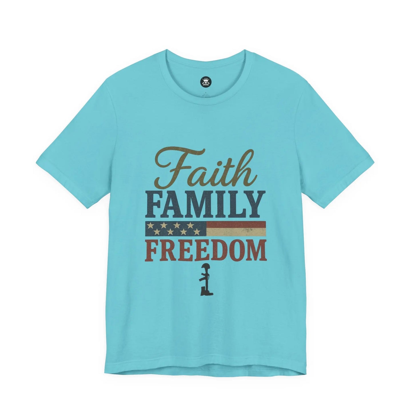 Faith Family Freedom Graphic Unisex T-Shirt | Casual Streetwear Printify
