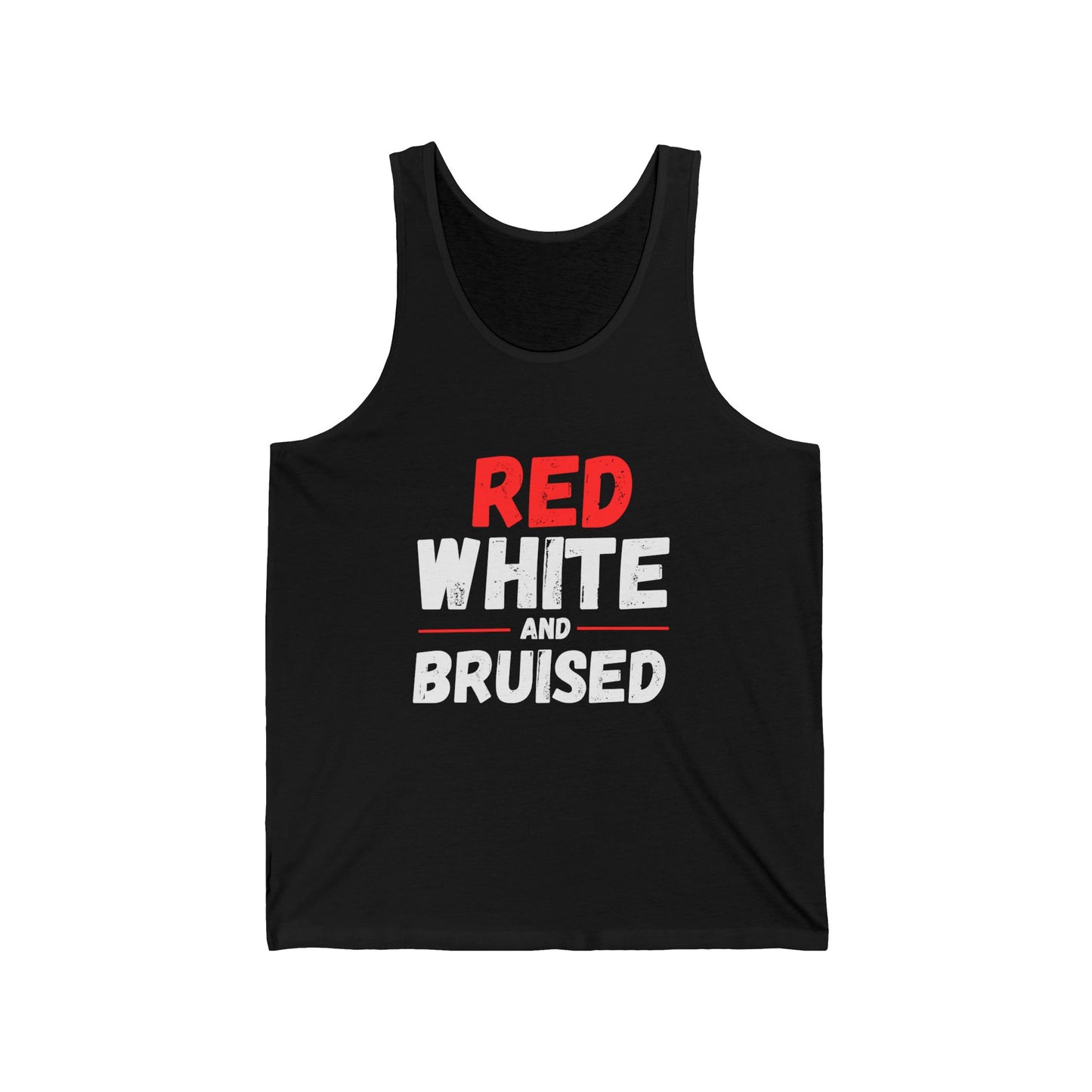 Red White Bruised Men’s Jersey Tank Top