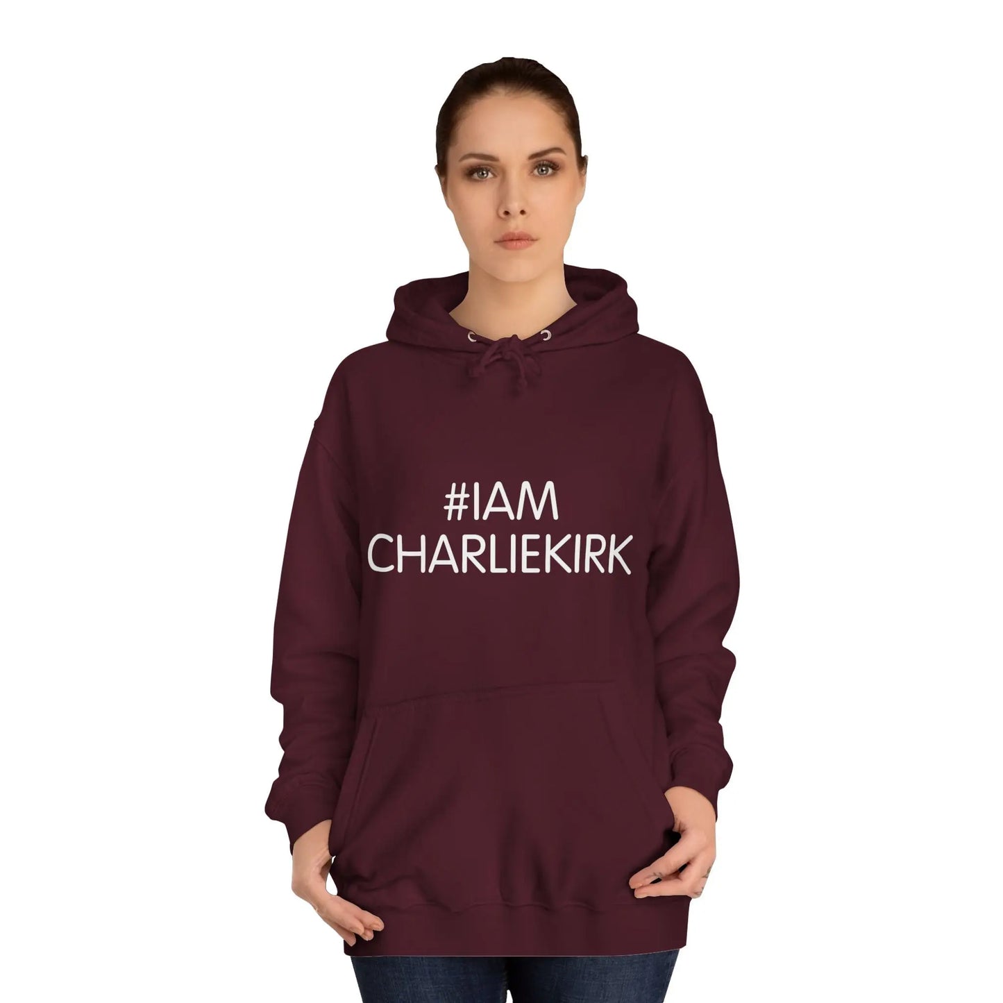 #IAMCHARLIEKIRK Unisex College Hoodie