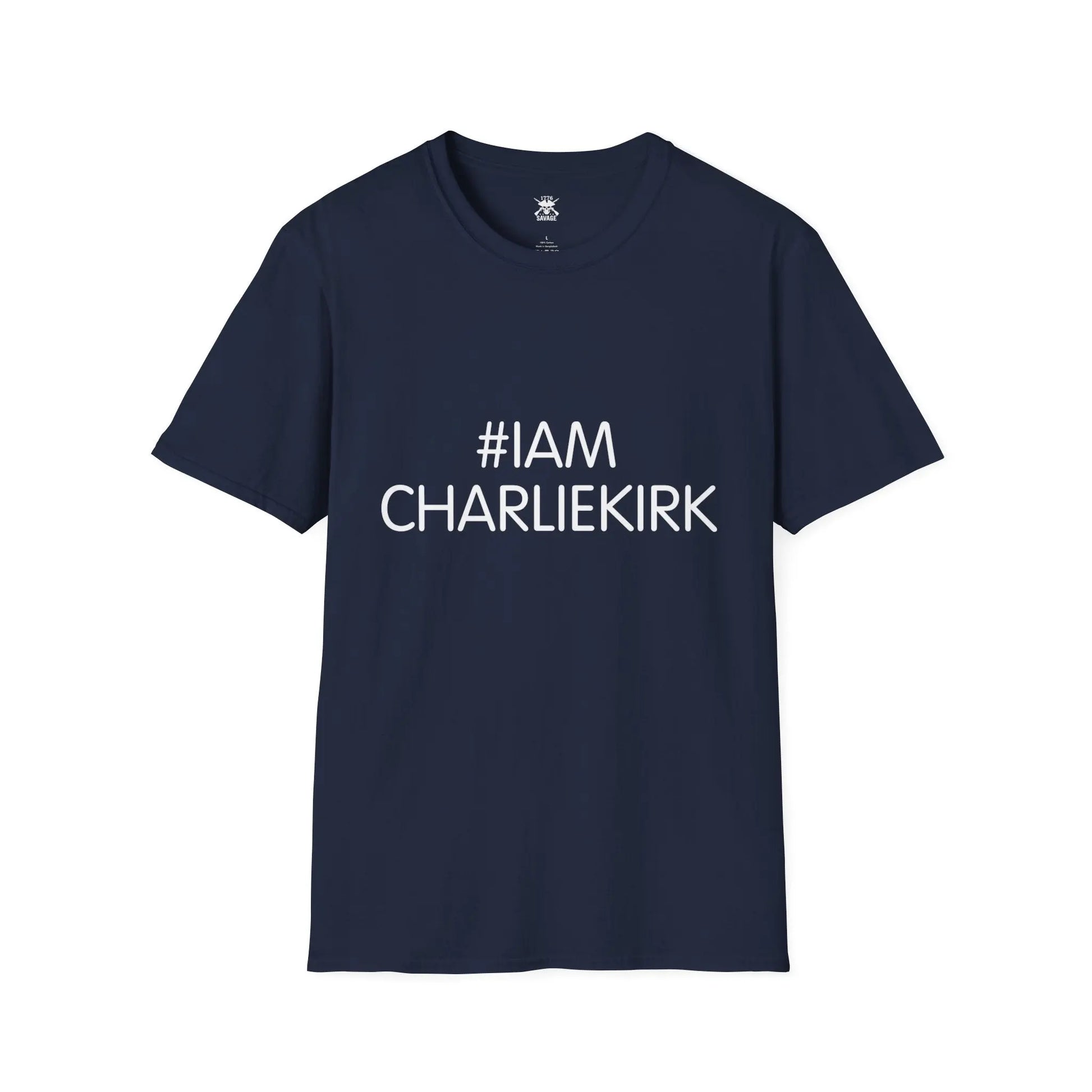 I am Charlie Kirk Hashtag Unisex T-Shirt | Casual Streetwear - 1776 Savage American Apparel