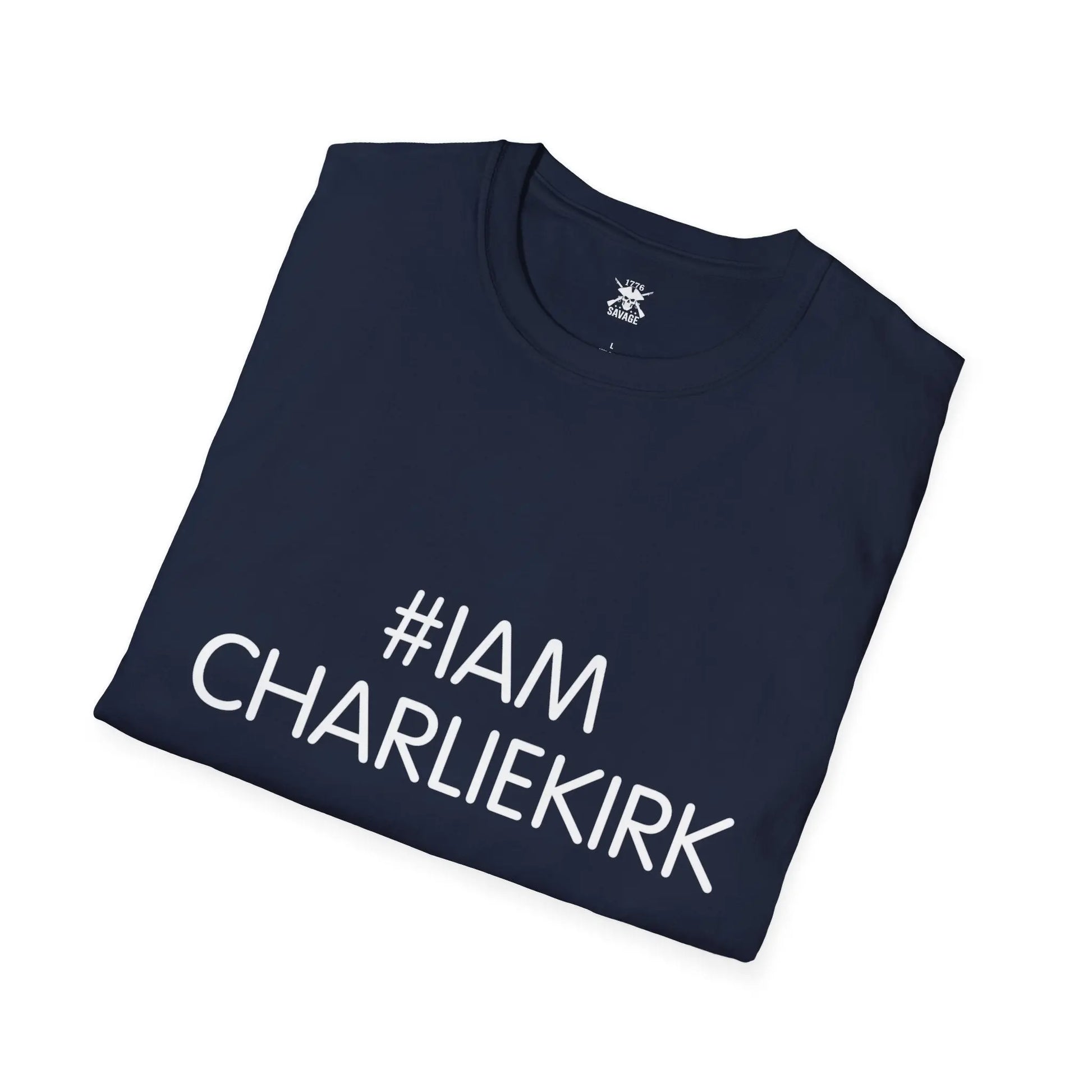I am Charlie Kirk Hashtag Unisex T-Shirt | Casual Streetwear - 1776 Savage American Apparel