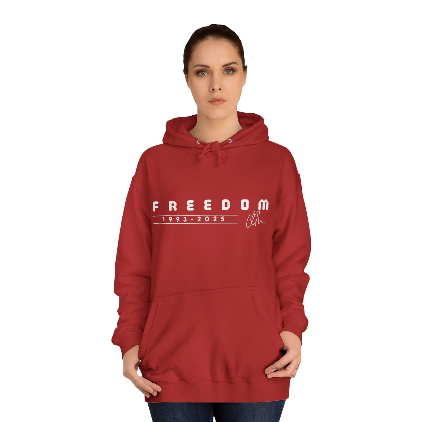 Freedom Charlie Kirk Memorial Unisex College Hoodie