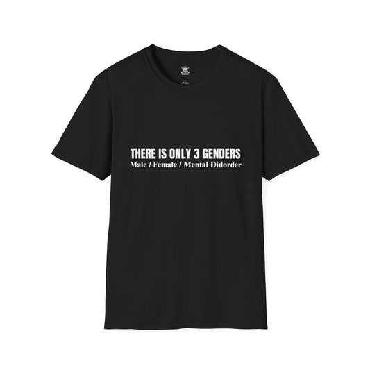 Only Three Genders Unisex T-Shirt | Casual Streetwear Printify
