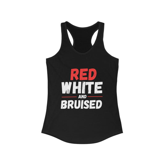 Red White Bruised Women's Tank Top Top