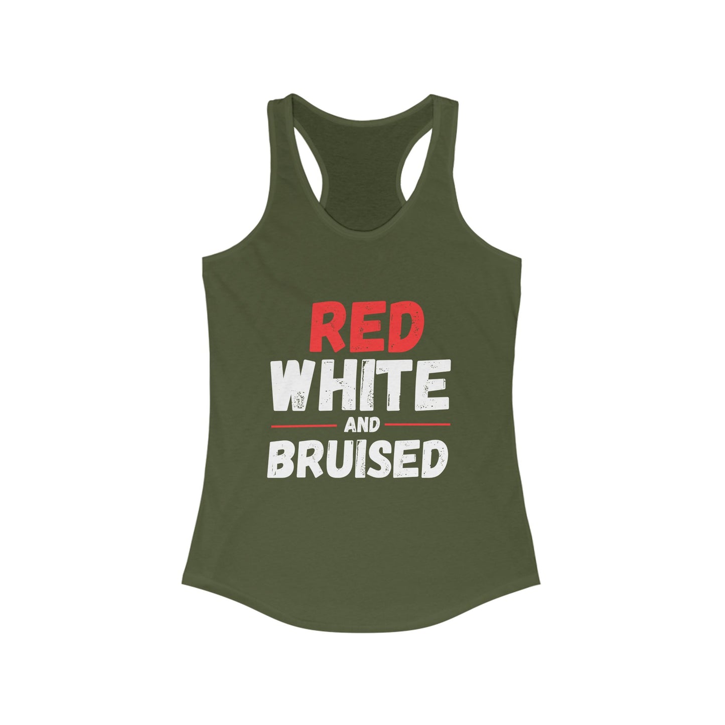 Red White Bruised Women's Tank Top Top