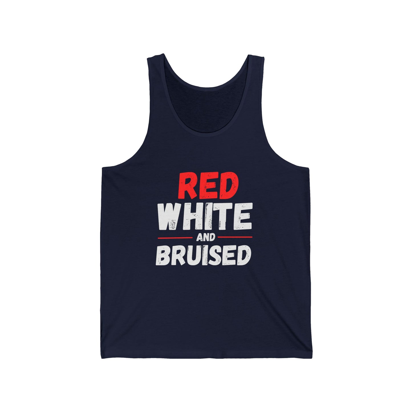 Red White Bruised Men’s Jersey Tank Top