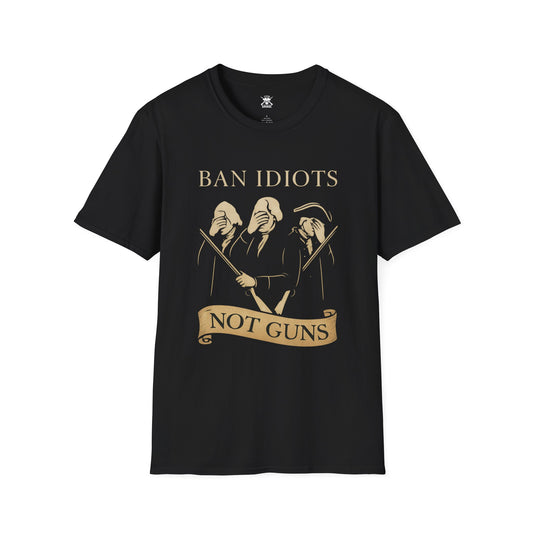 Ban Idiots Not Guns Graphic Unisex T-Shirt | Casual Streetwear